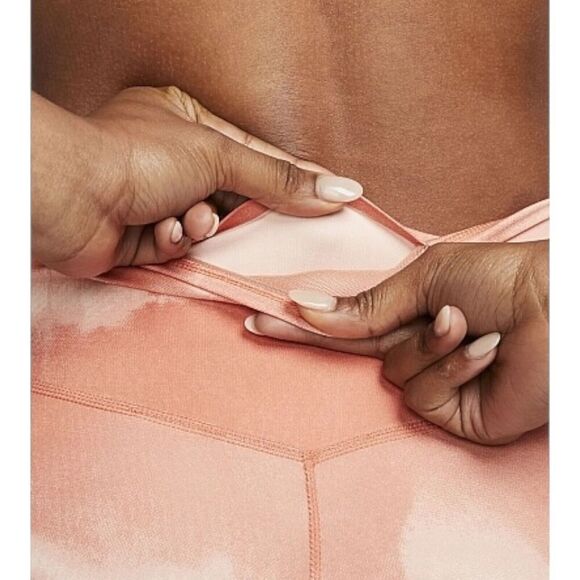 Nike Dri-FIT WMNS L Orange One Luxe Mid-Rise Printed Training Legging DM7619-827 - Picture 7 of 11